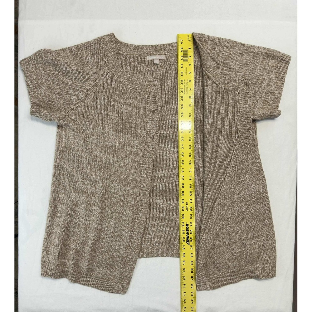 Woman Within Classic Knit Cardigan Taupe Womens 18/20 L - Picture 5 of 7